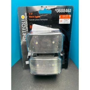 Portfolio Landscape 2 ct Deck Lights Black Finish #0688461 New in Package Solar